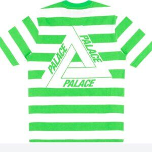 PALACE Green and White Striped Short Sleeve Tee
